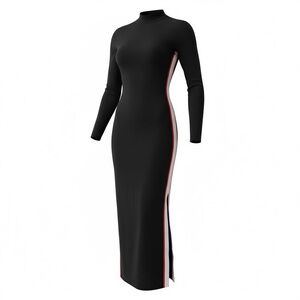 Fashion Nova Black Dress with Red and White Accents